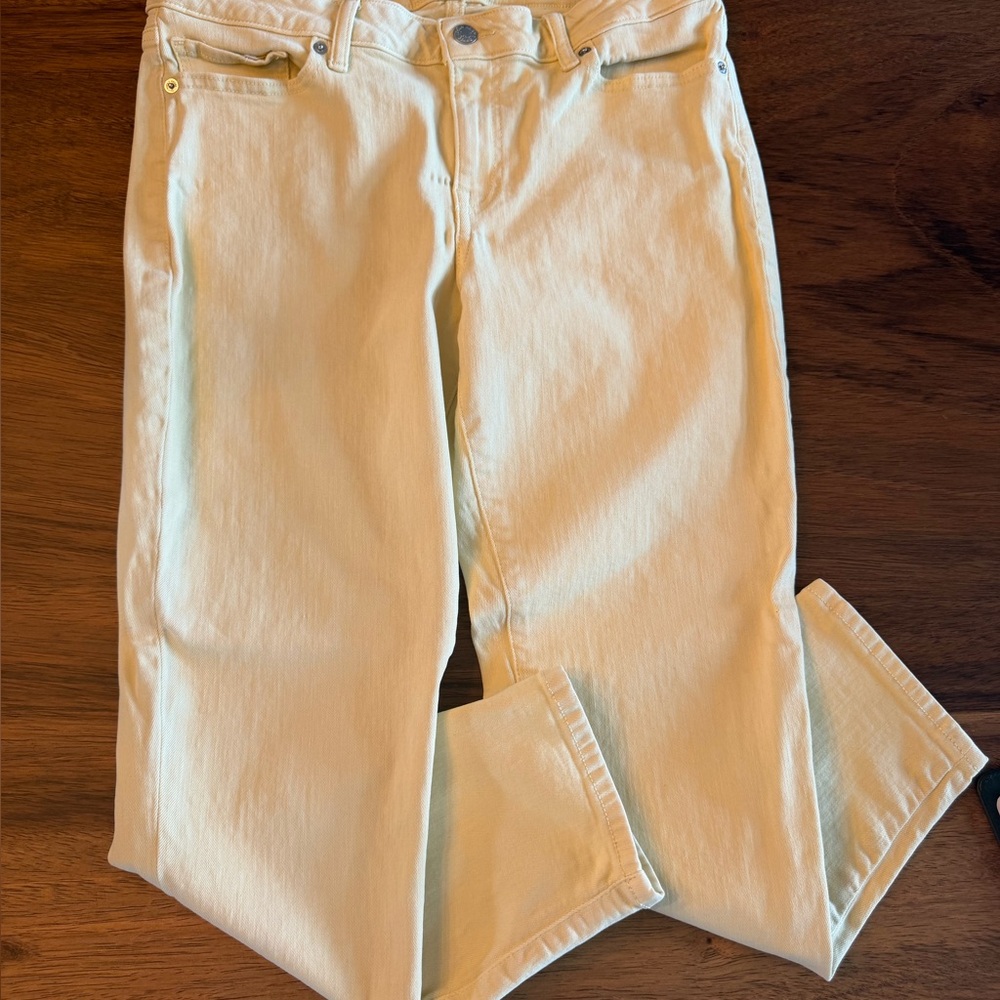 Lucky Brand Lolita Crop Yellow Denim size 12/31